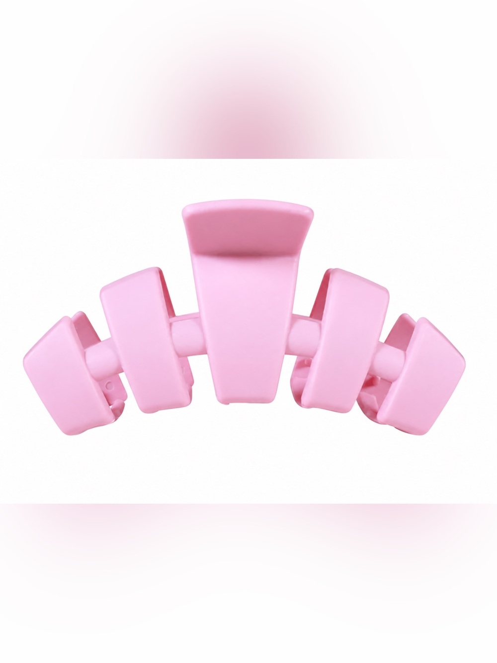 TELETIES Large Pink Claw Clip Matte Pink Aesthetic Hair Clip Strong Hold Chic